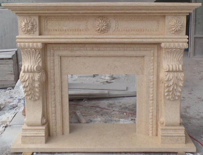 Hand Craved Marble fireplace