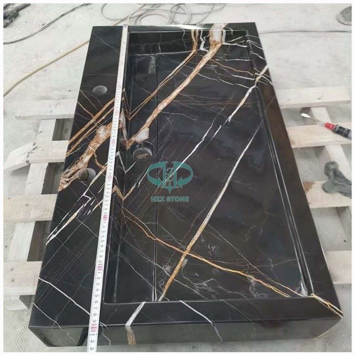 Noir Laurent Black Marble Basin