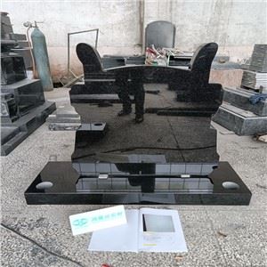 Moslashtirilgan qora granit qabr tosh