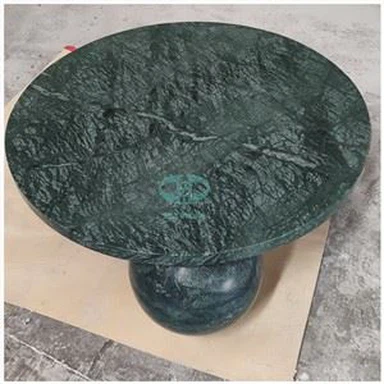 Vintage yashil marmar kofe stoli