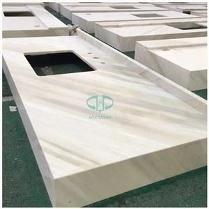 Volakas Oq Marmar Vanity Tops