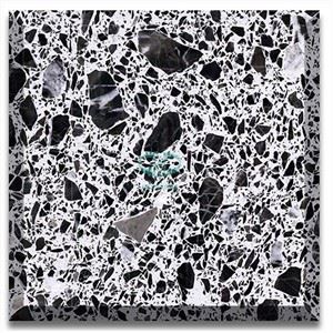 Qora va oq terrazzo plitkalari