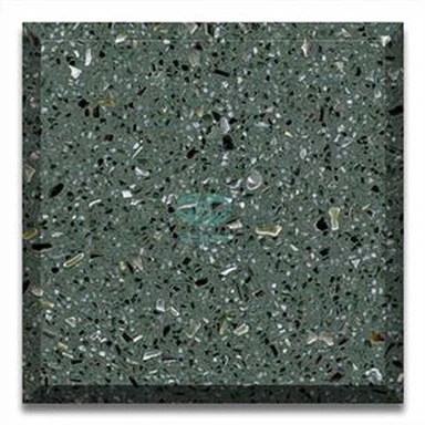 Yashil terrazzo plitalari