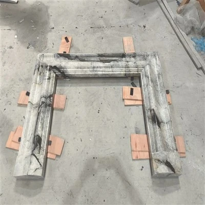 Calacatta Iron Oq marmar yopiq kamin